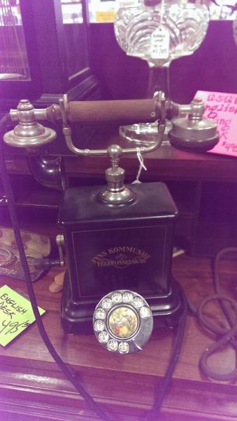 This classic black telephone brings back memories of the past and makes a great decor piece! 